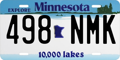 MN license plate 498NMK