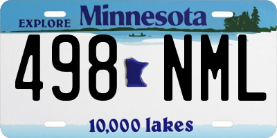 MN license plate 498NML