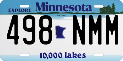 MN license plate 498NMM