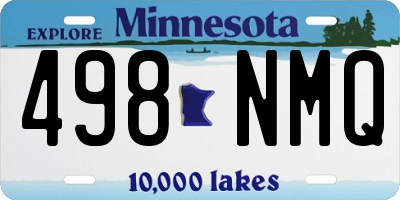 MN license plate 498NMQ
