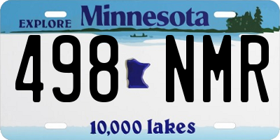 MN license plate 498NMR