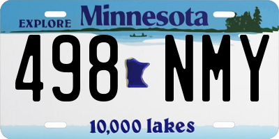MN license plate 498NMY