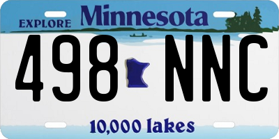 MN license plate 498NNC