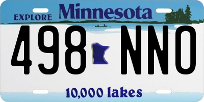 MN license plate 498NNO