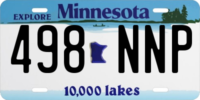 MN license plate 498NNP