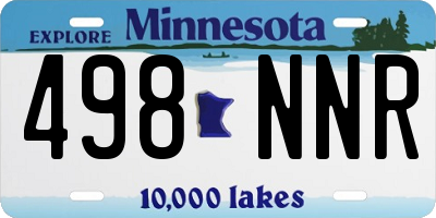 MN license plate 498NNR