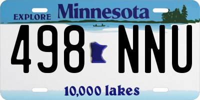 MN license plate 498NNU