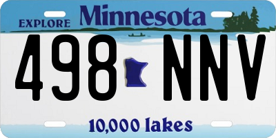 MN license plate 498NNV