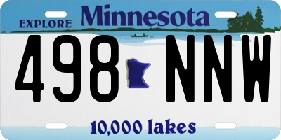 MN license plate 498NNW
