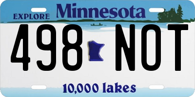 MN license plate 498NOT