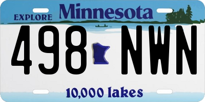 MN license plate 498NWN