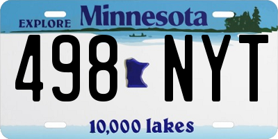 MN license plate 498NYT