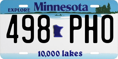 MN license plate 498PHO