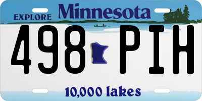 MN license plate 498PIH