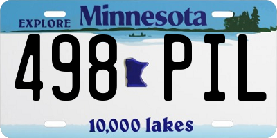 MN license plate 498PIL