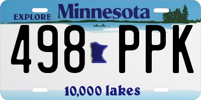 MN license plate 498PPK