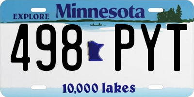 MN license plate 498PYT