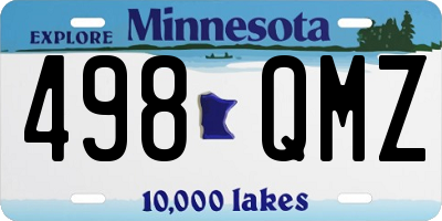 MN license plate 498QMZ