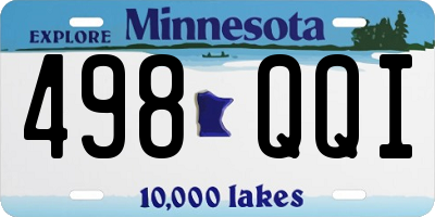 MN license plate 498QQI