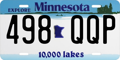 MN license plate 498QQP