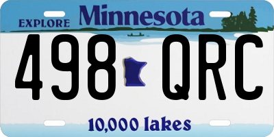 MN license plate 498QRC