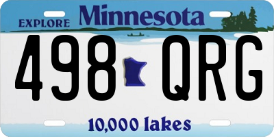 MN license plate 498QRG