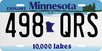 MN license plate 498QRS
