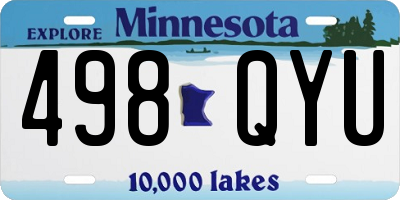 MN license plate 498QYU