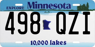 MN license plate 498QZI