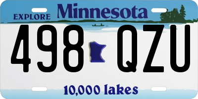 MN license plate 498QZU