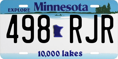 MN license plate 498RJR