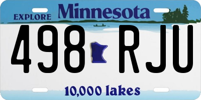 MN license plate 498RJU