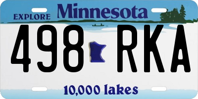 MN license plate 498RKA