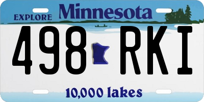 MN license plate 498RKI