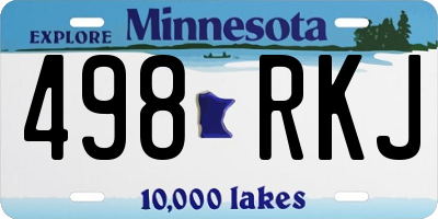 MN license plate 498RKJ