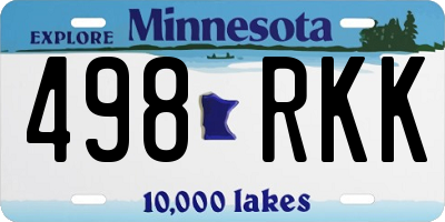 MN license plate 498RKK
