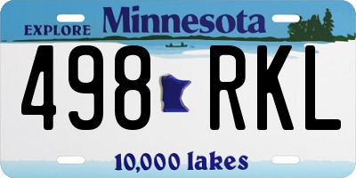 MN license plate 498RKL