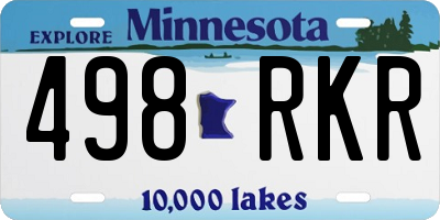 MN license plate 498RKR
