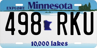 MN license plate 498RKU