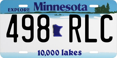 MN license plate 498RLC