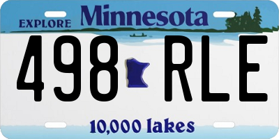MN license plate 498RLE