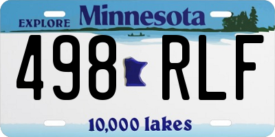 MN license plate 498RLF