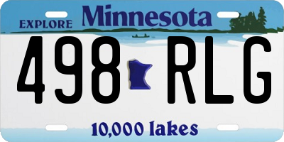 MN license plate 498RLG