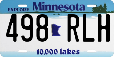 MN license plate 498RLH