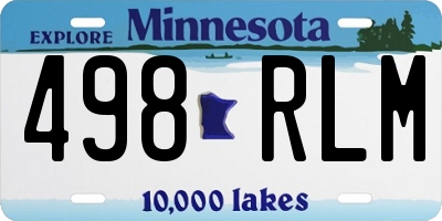 MN license plate 498RLM