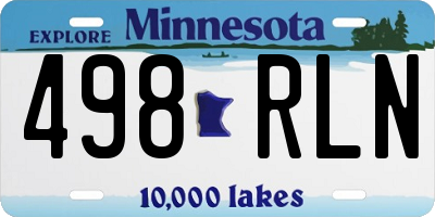 MN license plate 498RLN