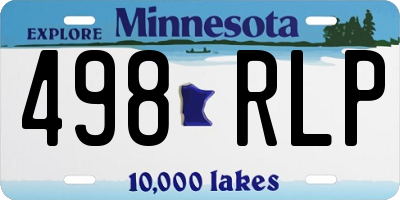 MN license plate 498RLP