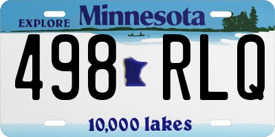 MN license plate 498RLQ