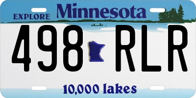 MN license plate 498RLR