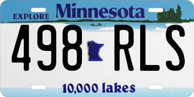 MN license plate 498RLS